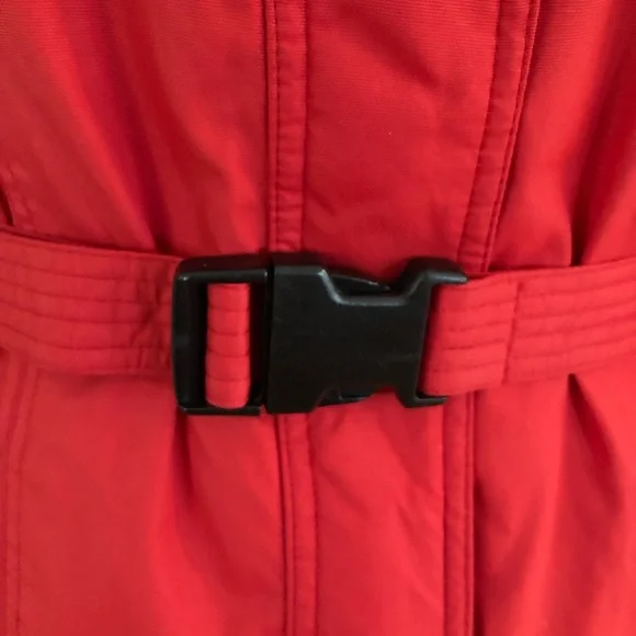 Womens American Eagle Shelter Series removable faux fur on hood sz S bright red - Picture 4 of 14